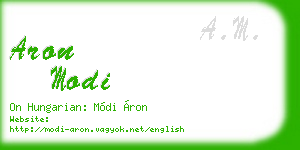 aron modi business card