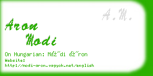 aron modi business card